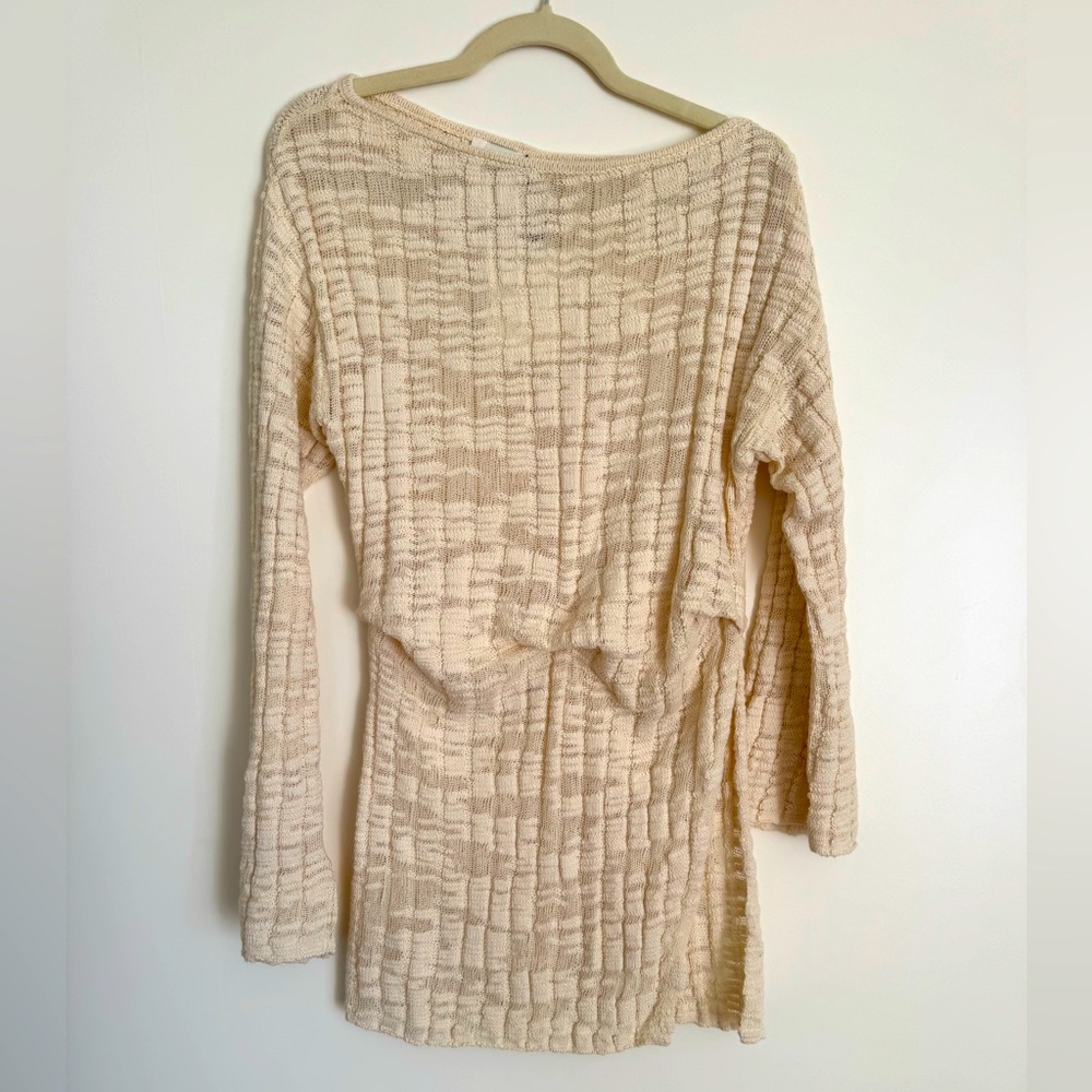 NWT DISSH Cia Natural Long Sleeve Knit Top - M - Picture 7 of 7